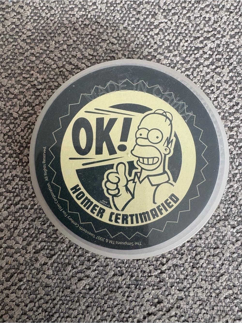 Homer Simpson Cermatified Round Playing Cards 👍
